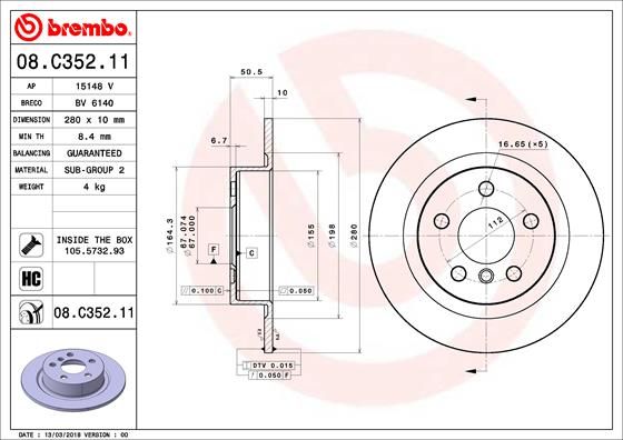 Brake Disc 08.C352.11