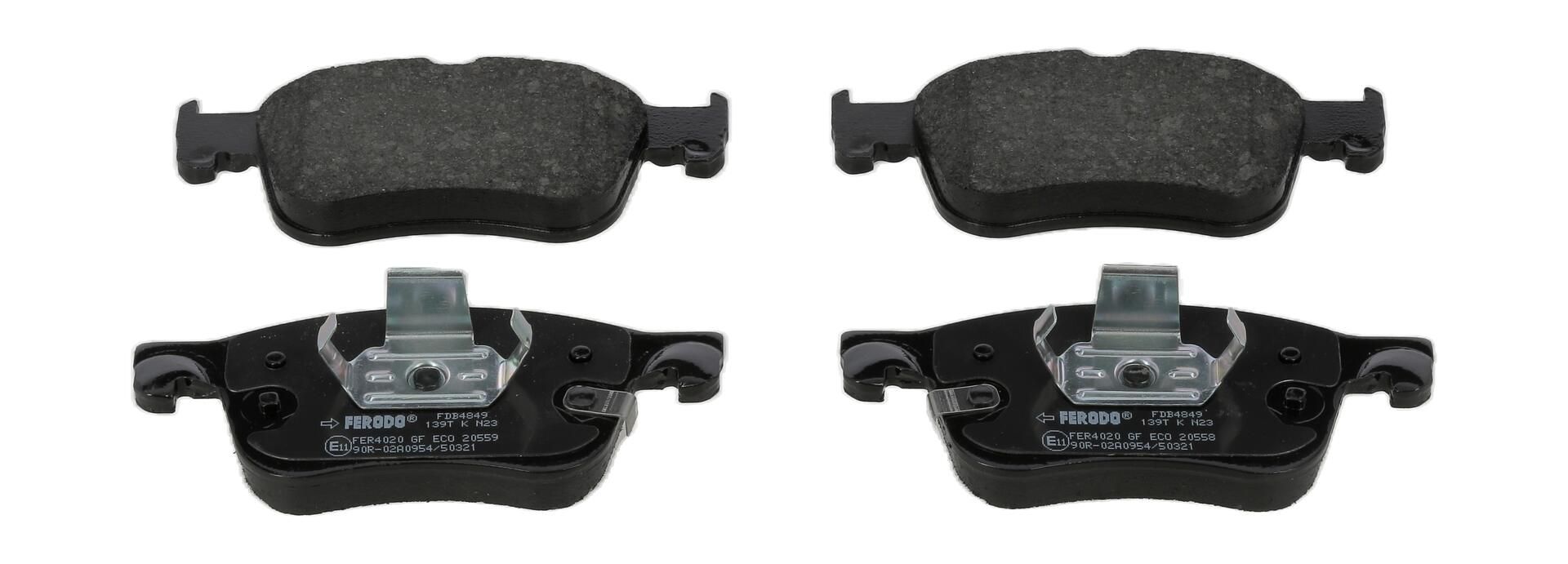 Bremsbelagsatz, Scheibenbremse