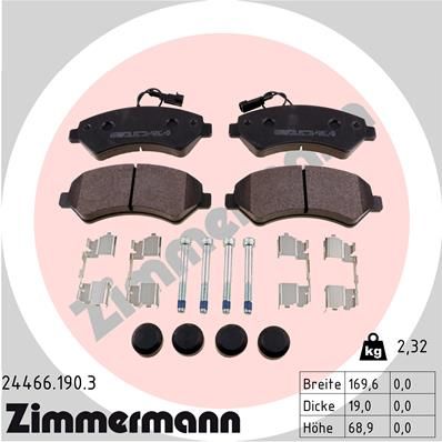 Brake Pad Set, disc brake 24466.190.3