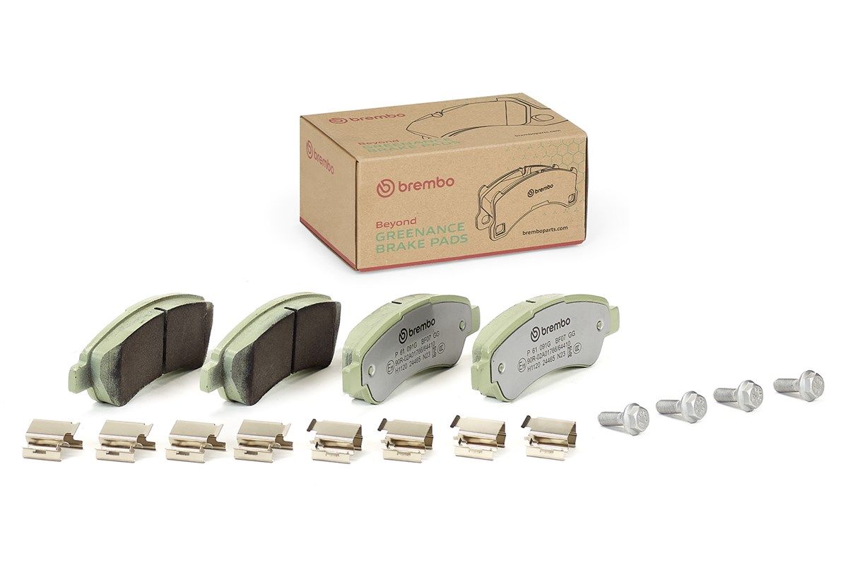 BREMBO P 61 091G - Bremsbelagsatz, Scheibenbremse BEYOND LINE - Greenance