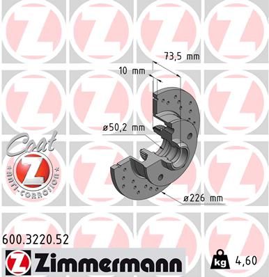 ZIMMERMANN 600.3220.52 - Bremsscheibe SPORT Z