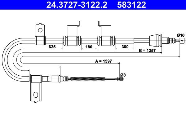 Ate 24.3727-3122.2 Seilzug, Feststellbremse