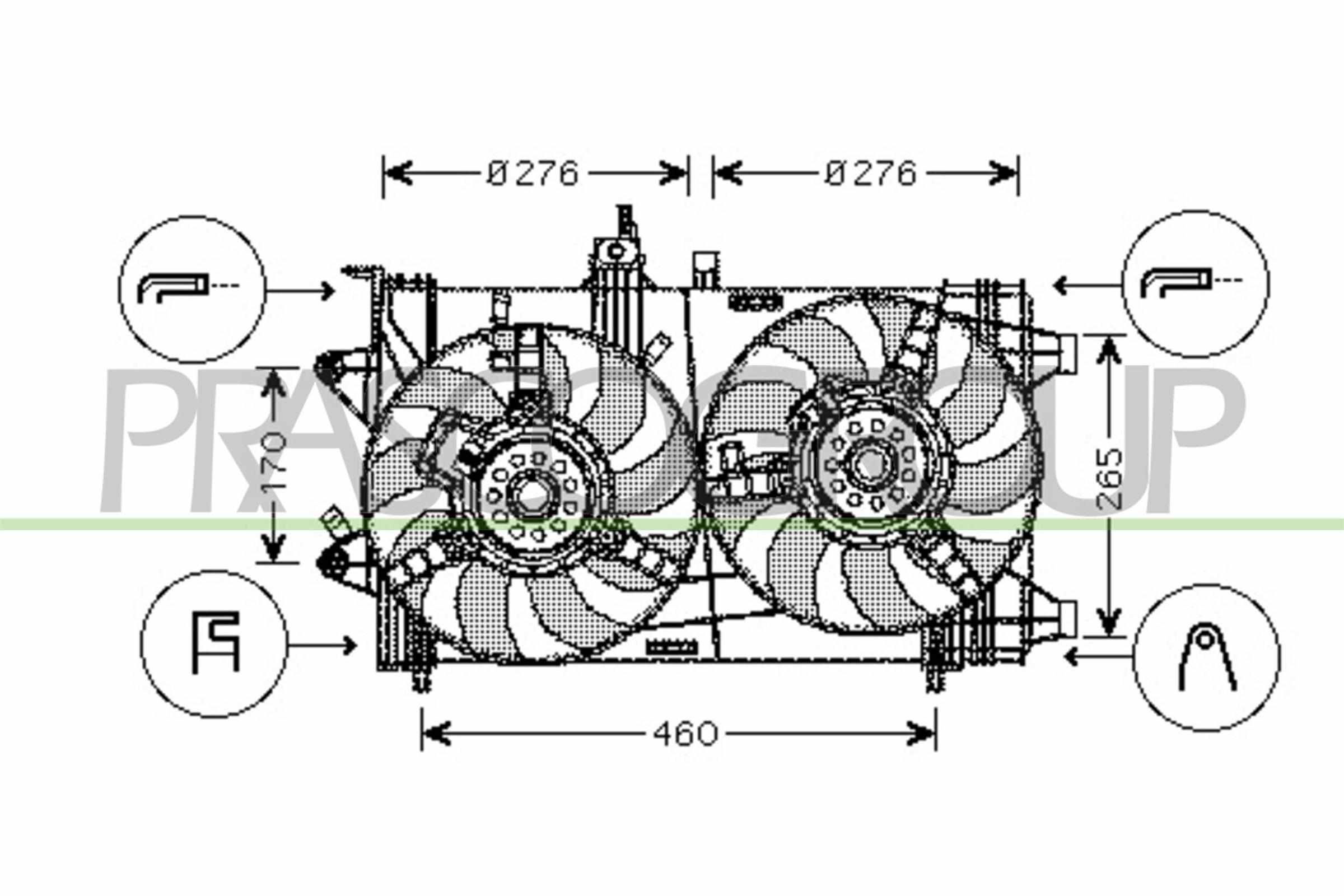 FT340F005 PRASCO AQ ventilátor, motorhűtés