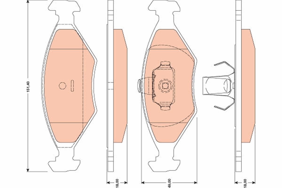 Brake Pad Set, disc brake GDB1751