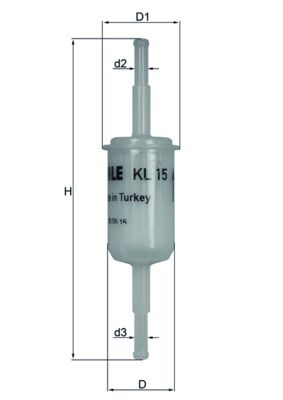 MAHLE KL 15 - Kraftstofffilter