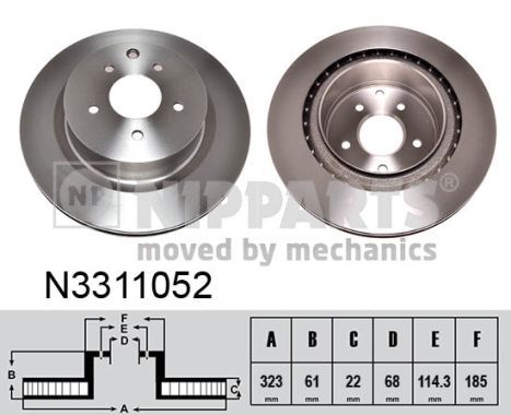 N3311052 NIPPARTS féktárcsa