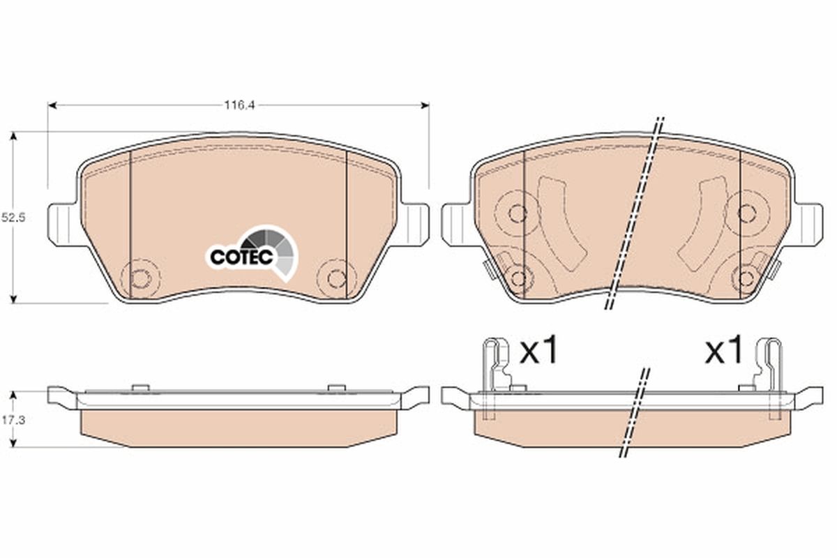 Brake Pad Set, disc brake GDB3546