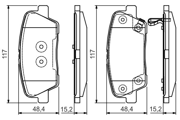 Brake Pad Set, disc brake 0 986 495 165