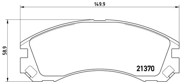 Brake Pad Set, disc brake P 61 089