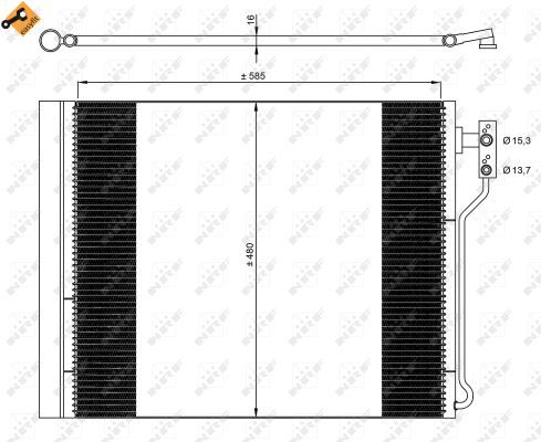 NRF 35971 Condenser, air conditioning