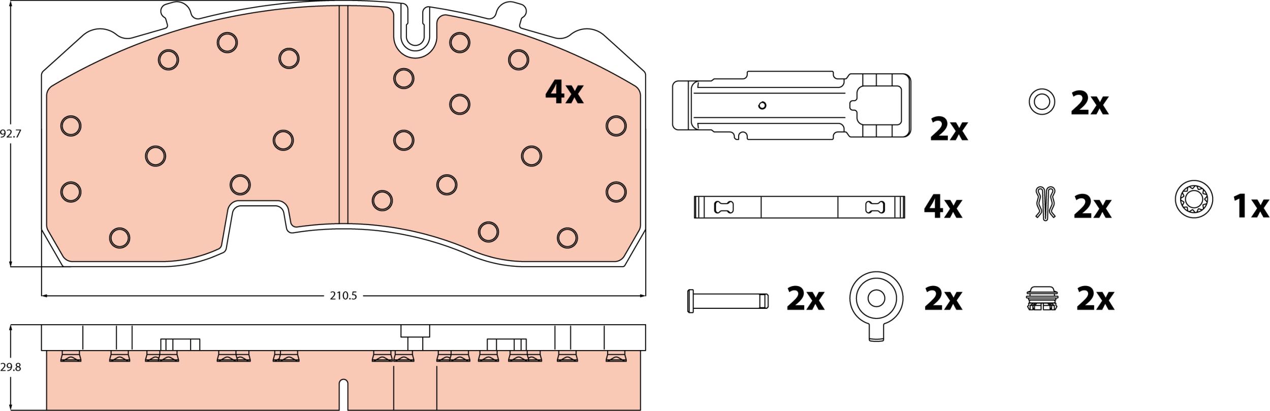 TRW DISC BRAKE PADS - TecDoc 1