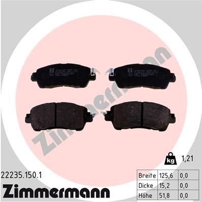 Brake Pad Set, disc brake 22235.150.1