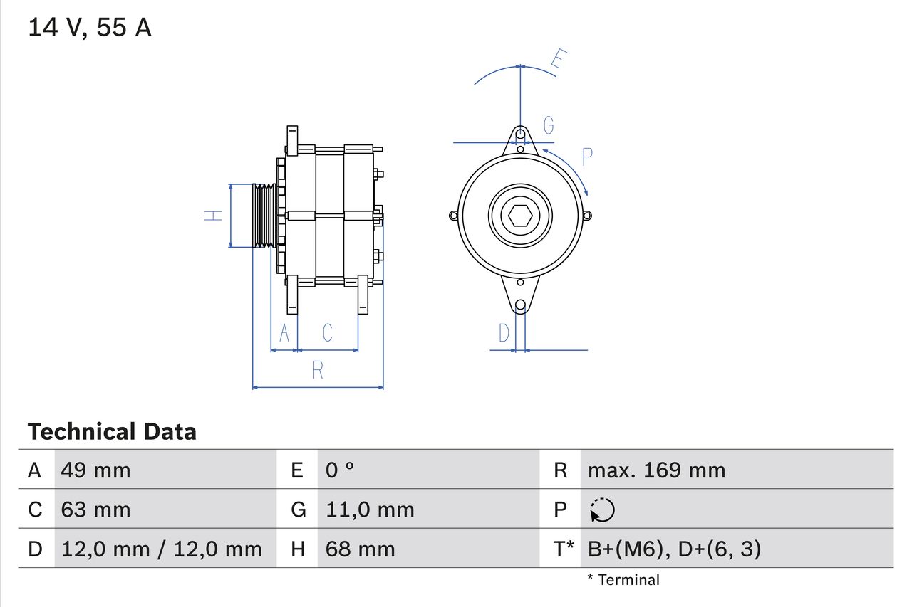 Alternator 0 986 030 970