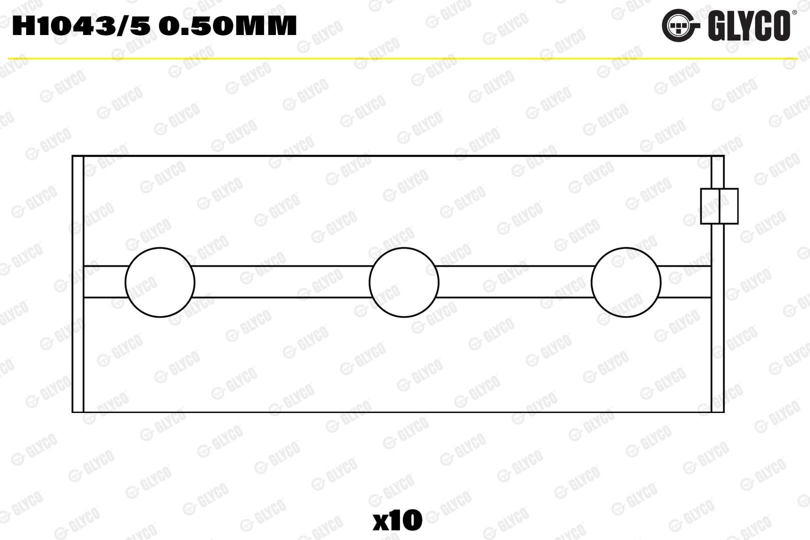 GLYCO H1043/5 0.50mm - Kurbelwellenlager