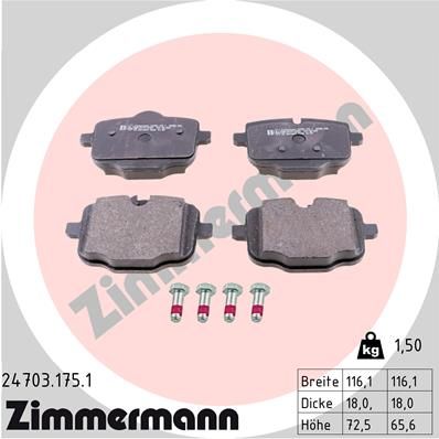 Brake Pad Set, disc brake 24703.175.1