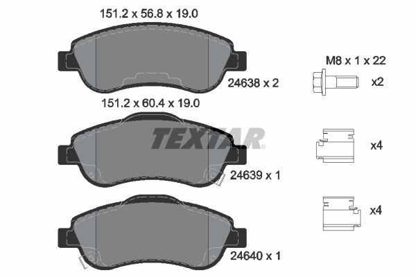 Brake Pad Set, disc brake 2463801