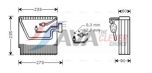 AVA QUALITY COOLING VOV111 - Verdampfer, Klimaanlage
