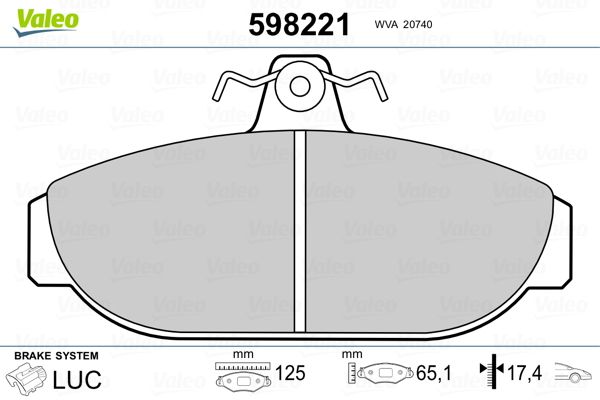 PLAQ FREIN VOLV 740, 760, 780, 940,  .