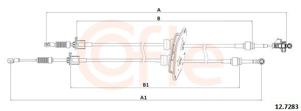 COFLE 12.7283 - Seilzug, Schaltgetriebe