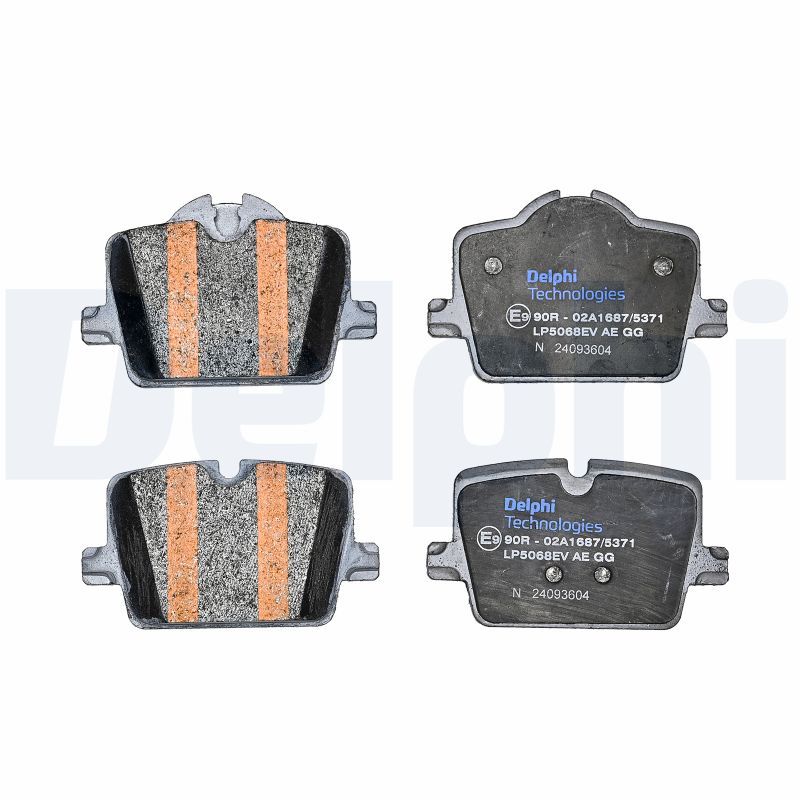 Delphi LP5068EV - Bremsbelagsatz, Scheibenbremse