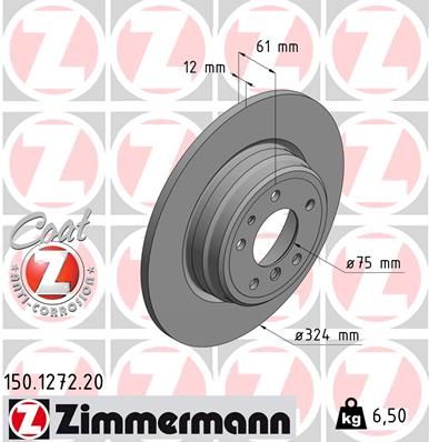 ZIMMERMANN 150.1272.20 - Bremsscheibe COAT Z