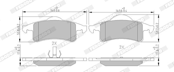 Brake Pad Set, disc brake FDB1524