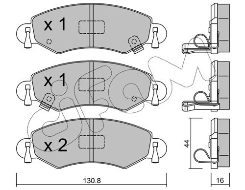 Brake Pad Set, disc brake 822-339-0