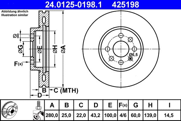 Brake Disc 24.0125-0198.1