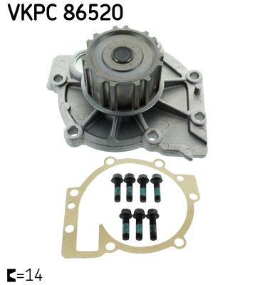 Water Pump, engine cooling VKPC 86520