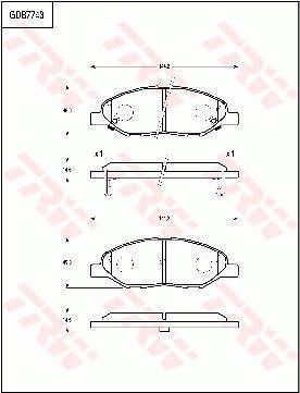 TRW DISC BRAKE PADS - TecDoc Only