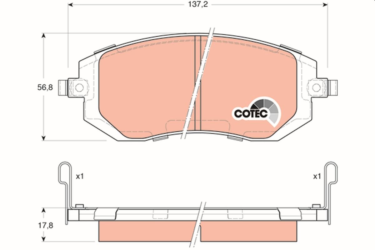 Brake Pad Set, disc brake GDB3328