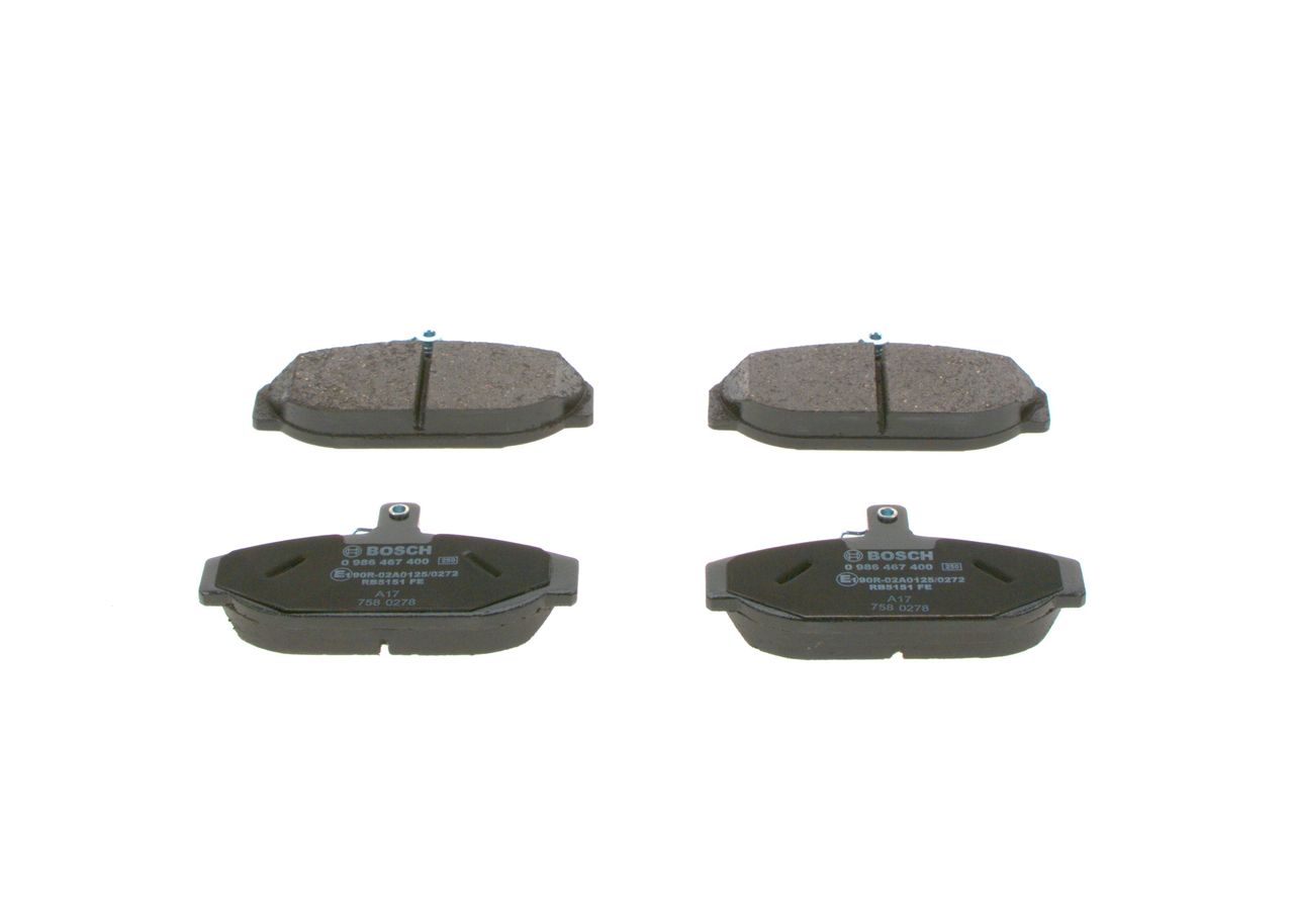 Brake Pad Set, disc brake 0 986 467 400