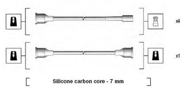 941154070743 MAGNETI MARELLI gyújtókábelkészlet
