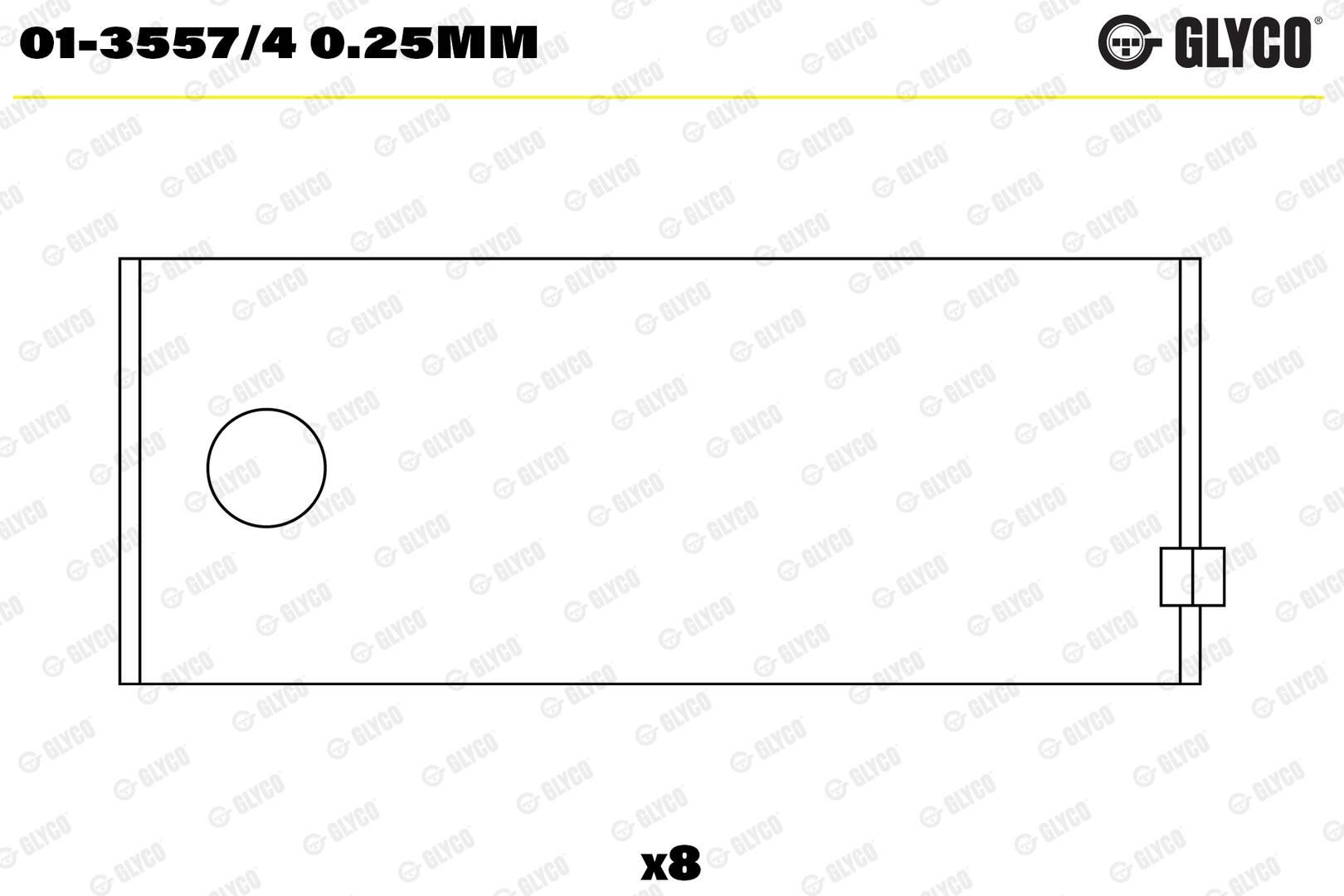 GLYCO 01-3557/4 0.25mm - Pleuellager