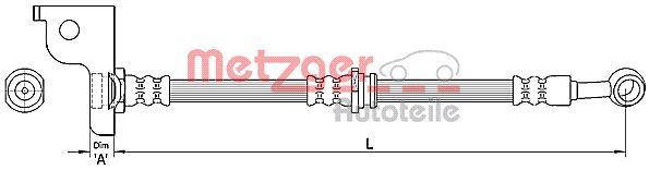 4110139 METZGER fékcső