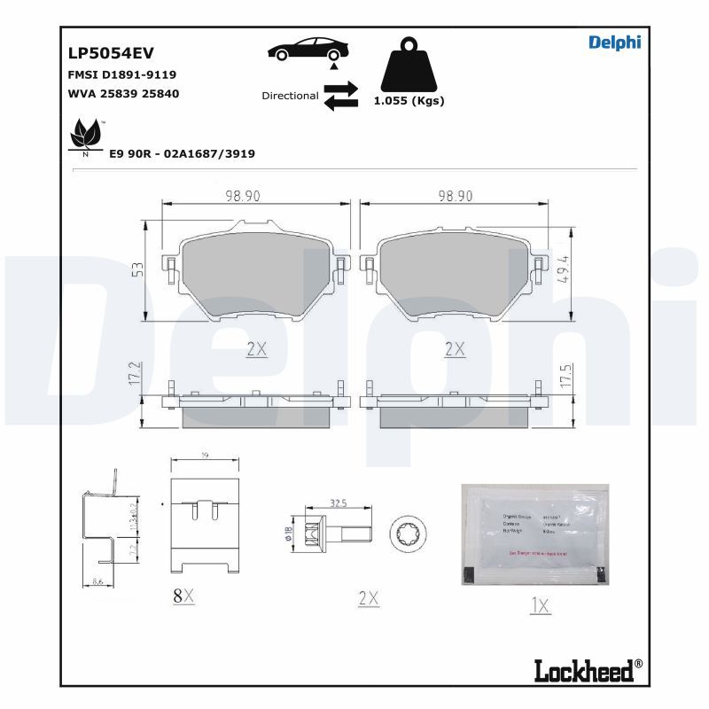 Brake Pad Set, disc brake LP5054EV