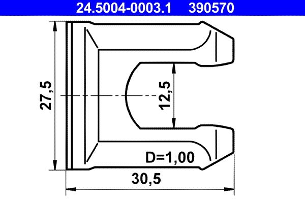 ATE 24.5004-0003.1 Holding Bracket, brake hose