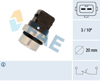 Temperaturschalter, Kühlmittelwarnlampe
