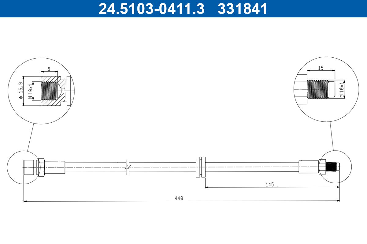 ATE 24.5103-0411.3 - Bremsschlauch