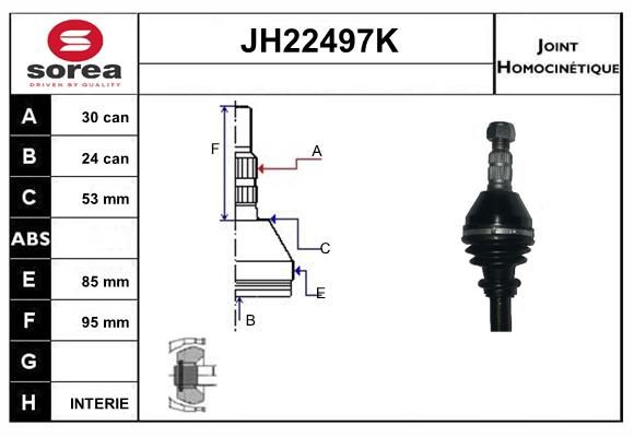 KIT CV JOINT AVEC KR078 - VECTRA C