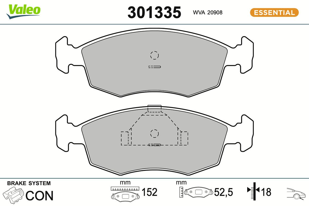 Bremsbelagsatz, Scheibenbremse