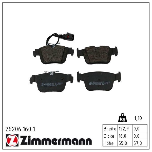 Bremsbelagsatz, Scheibenbremse