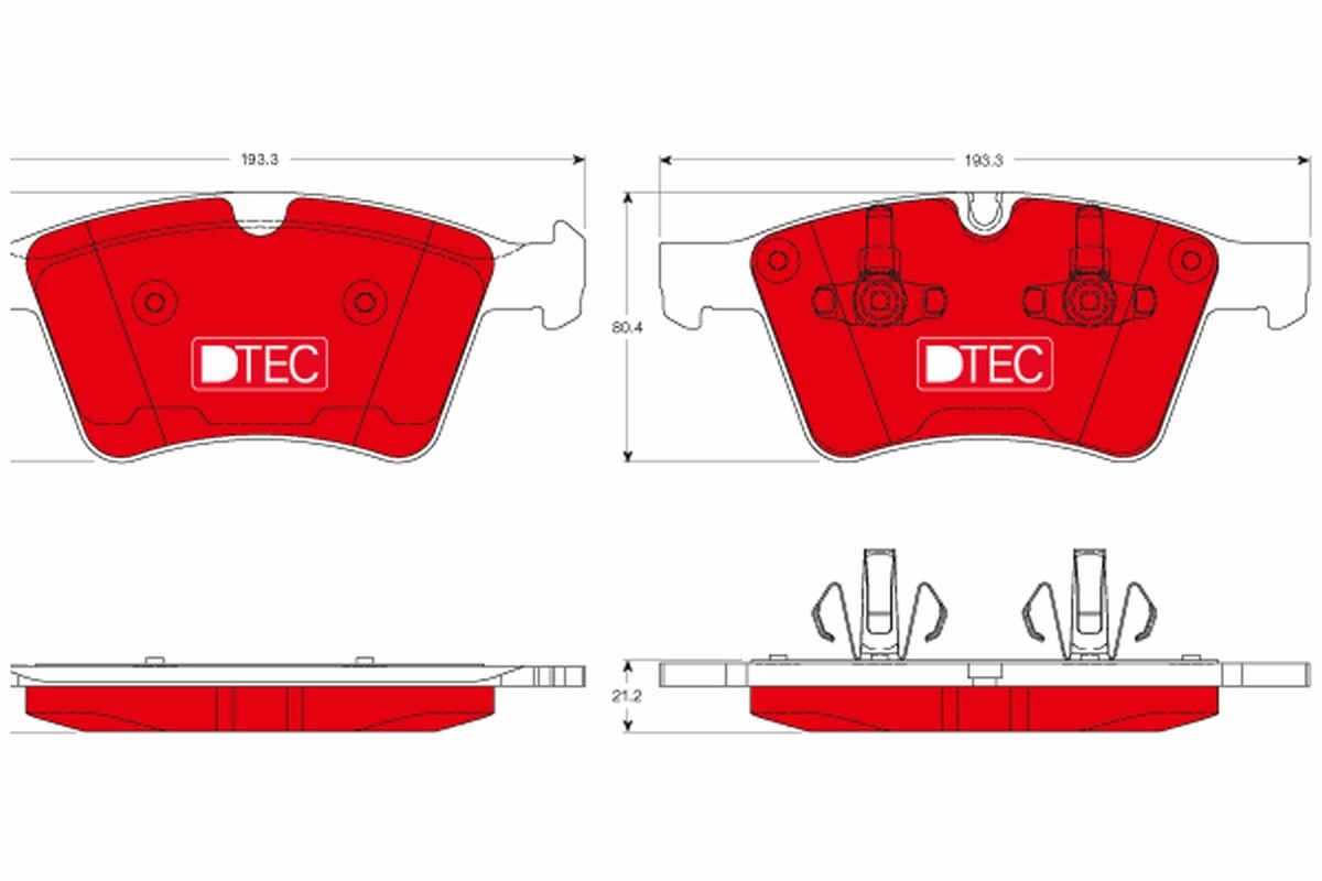 Brake Pad Set, disc brake GDB1797DTE