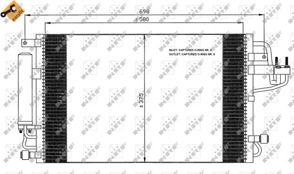 NRF 35600 Condenser, air conditioning