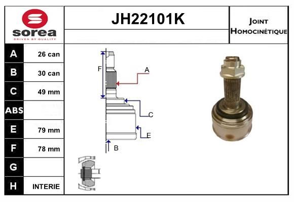 KIT CV JOINT AVEC KR066 - CIVIC