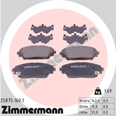 Brake Pad Set, disc brake 25875.160.1