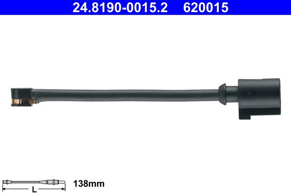 Warning Contact, brake pad wear 24.8190-0015.2