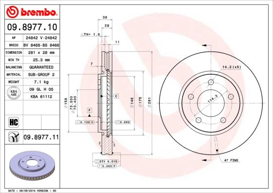 Brake Disc 09.8977.11