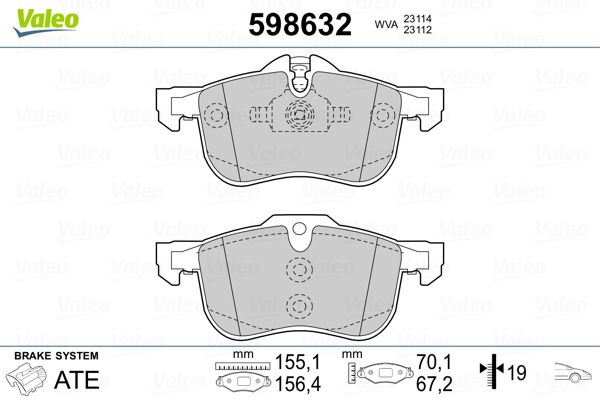 PLAQ FREIN ROVE 75  9900