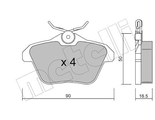 METELLI 22-0113-0 - Bremsbelagsatz, Scheibenbremse